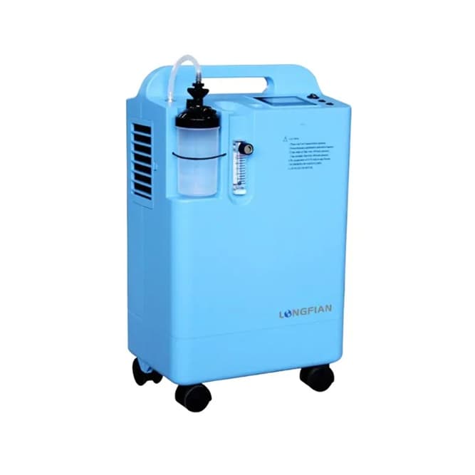 Longfian 5L Oxygen Concentrator Price in Bangladesh — JAY-5AW unit with LCD panel and humidifier bottle