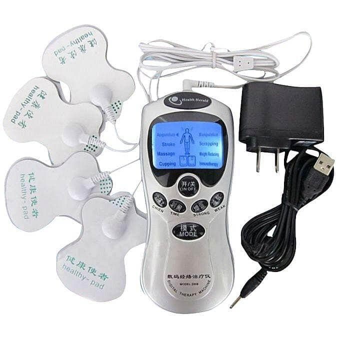 Digital Physiotherapy Machine Price in Bangladesh — compact digital physiotherapy machine with four electrode pads